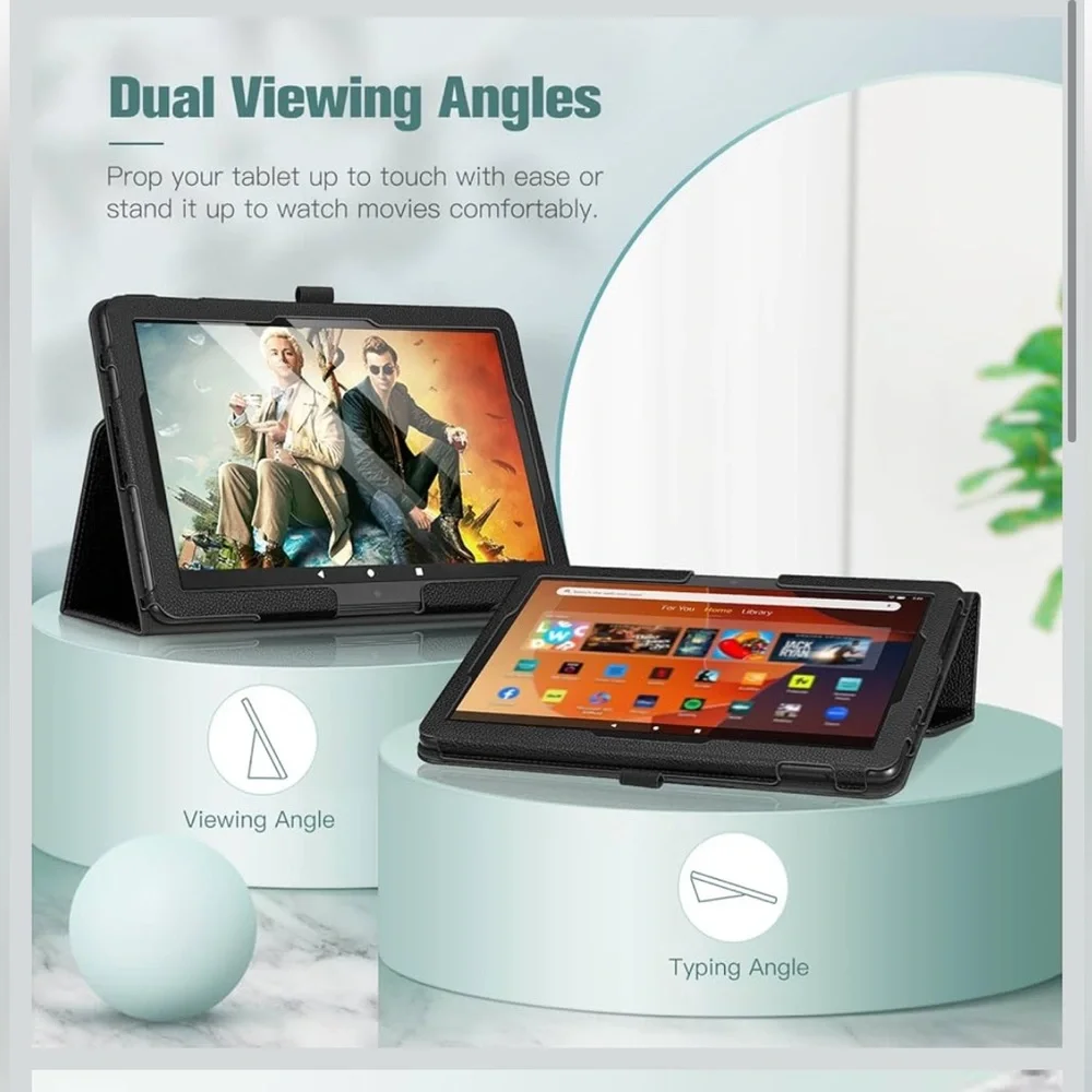 🚨5 for 25 🚨 Black Tablet Cover Case 10.1 Amazon Fire